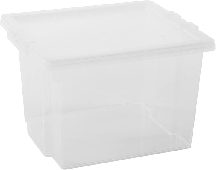 Iris Ohyama, 3er-Set, Aufbewahrungsboxen, 10 L, mit Deckel, stapelbar, Garage, Schlafzimmer, Wohnzim