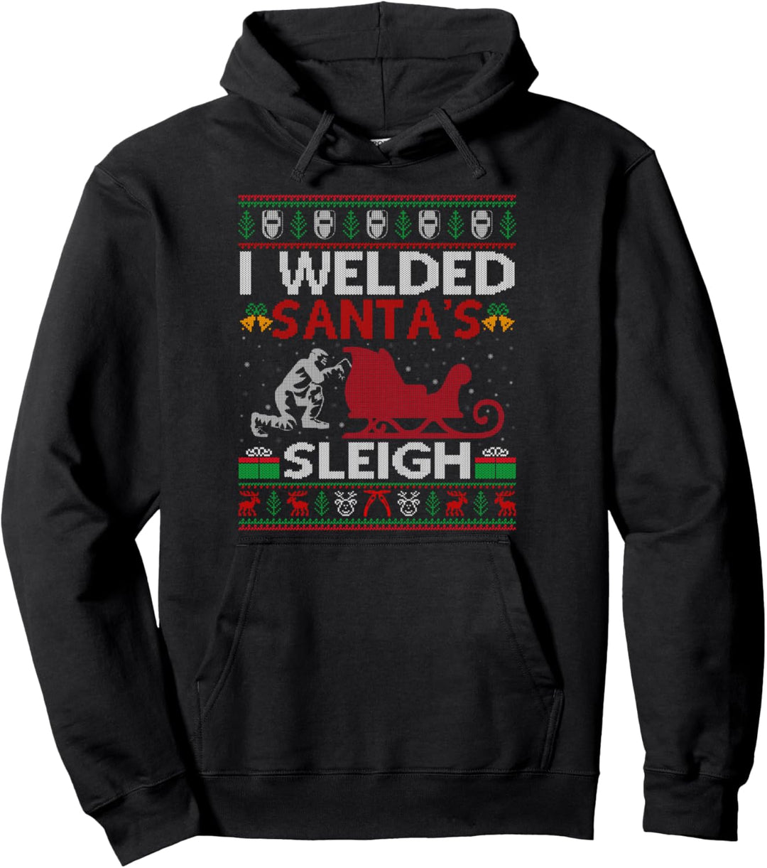 Lustiges Weihnachtsmann-Schlittengeschenk mit Aufschrift "I Welded", hässlicher Schweisser, Weihnach