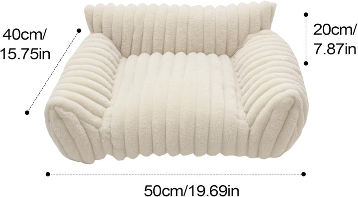 Katzen-Sofabett – rutschfeste -Couch | kaufestes Katzen- und Hundesofabett für Terrasse, Schlafzimme