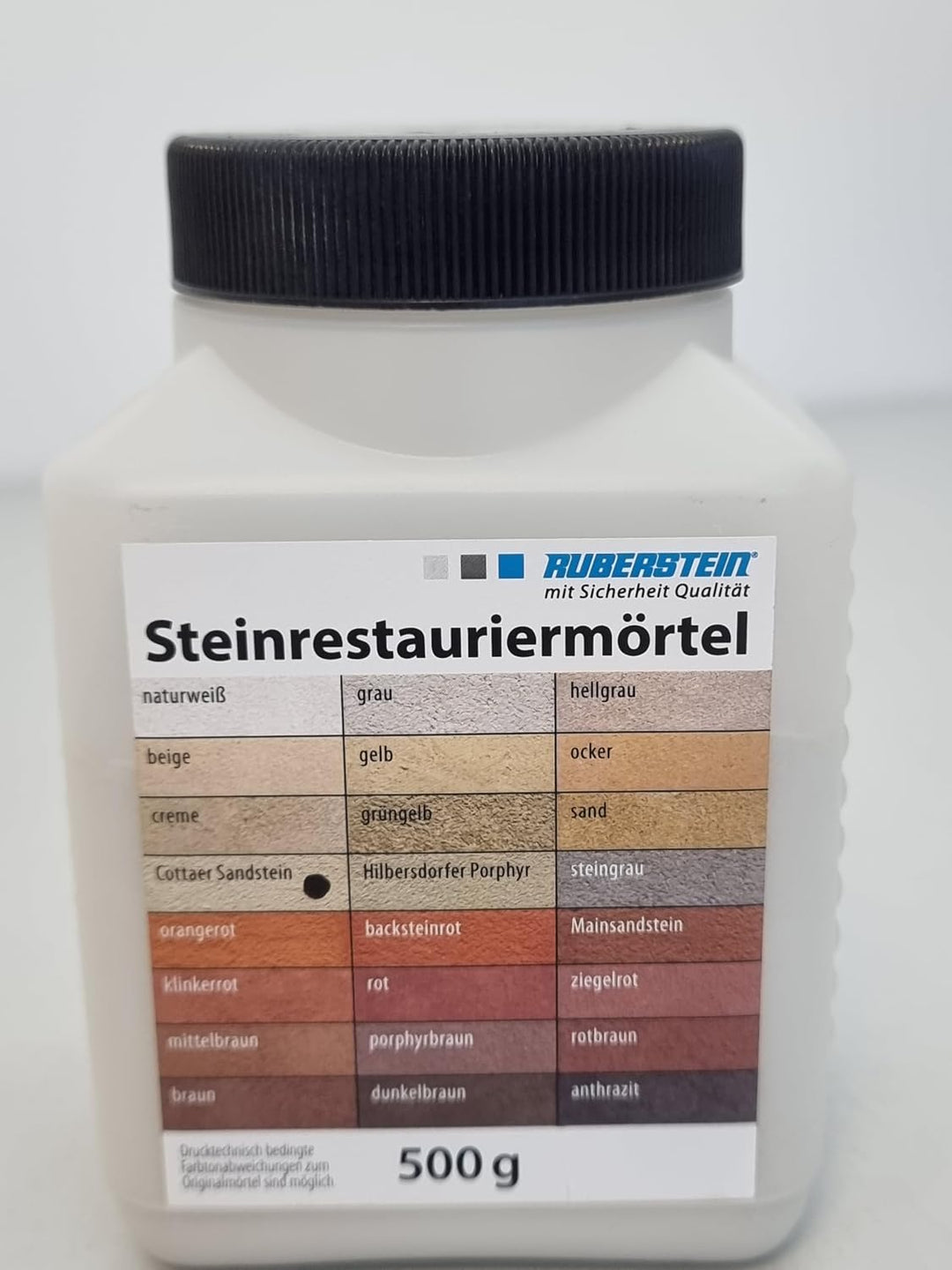 Ruberstein Steinrestauriermörtel für Natur- u. Kunststein 0,5 kg (Cottaer Sandstein)