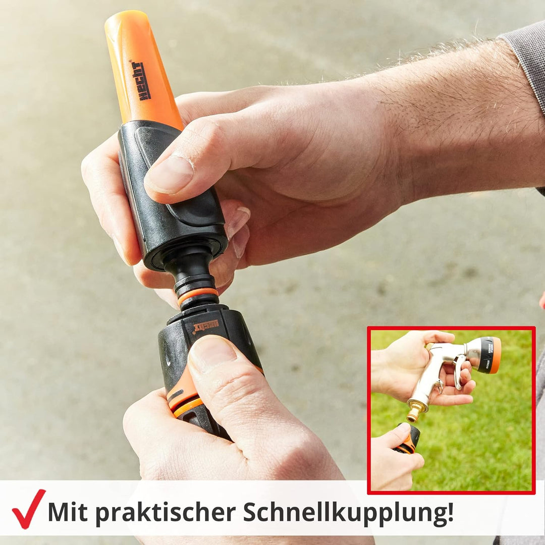 HECHT Automatik Wand Schlauchtrommel – mit 20m+2 oder 30m+2 Gartenschlauch – Inkl. Wandhalterung Sch