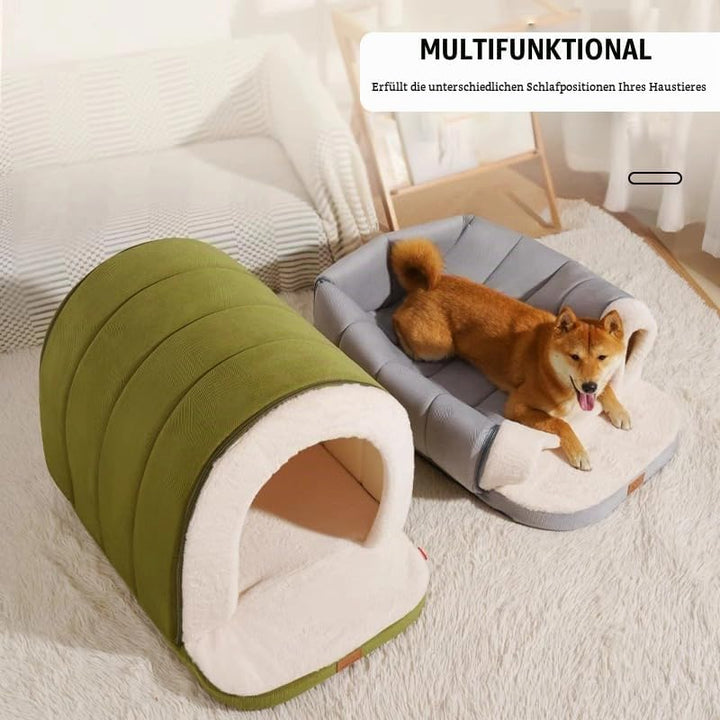 ERNAN Katzenhöhle grosse Katzen - Faltbare Katzenbett.Waschbares Hundebett, Komfortables Haustier-Ka