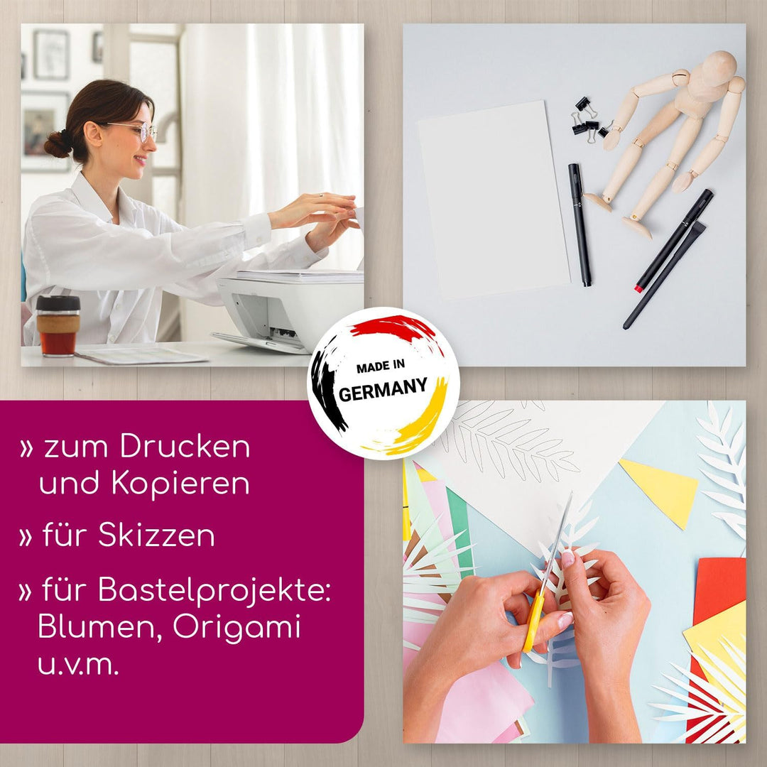 50er Set blanko Bastelkarton DIN A3 - DIY I zum Selbstgestalten Basteln Malen Beschreiben für Scrapb
