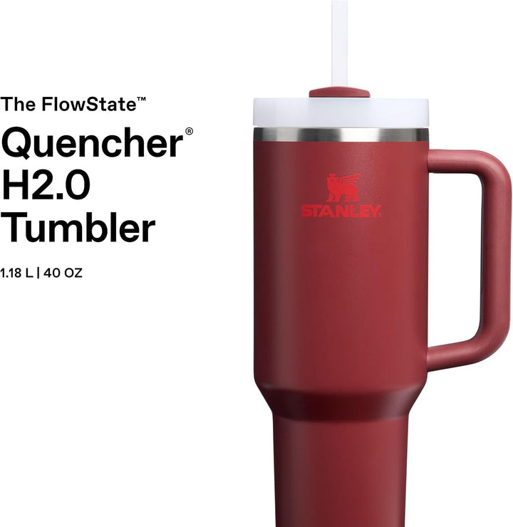 Stanley 1913 Quencher H2.0 FlowState Trinkbecher 1.2L - Cranberry | Kühlt 11 Std. - 48 Std. eisgeküh