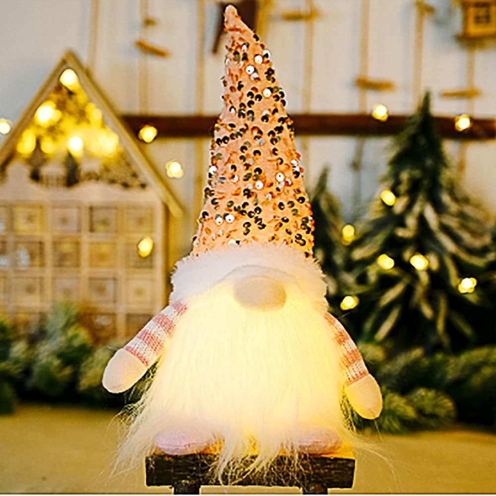 3 Stück weihnachtswichtel Weihnachtsdekoration mit LED, Weihnachtszwerge Plüsch-Dekorationen Wichte