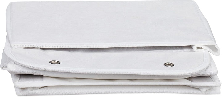 Relaxdays Hängeorganizer, 4 Fächer, Vlies Hängeaufbewahrung, weiss | Tür Organizer, Haken zum Einhän