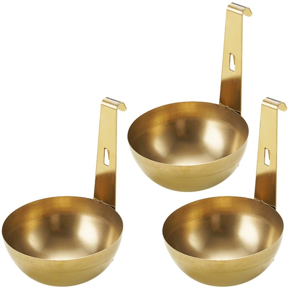 Eierkocher Für Pochierte Eier, 3 Stück/Set, Metall-eierkocher, Einloch-eierpochierer, Gekochter Halt