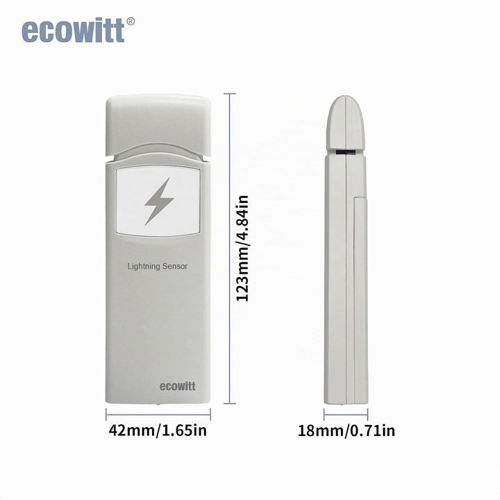 Ecowitt Wireless Lightning Detector Sensor WH57, Wetterstation Aussensensor für Ecowitt Ecosystem, n