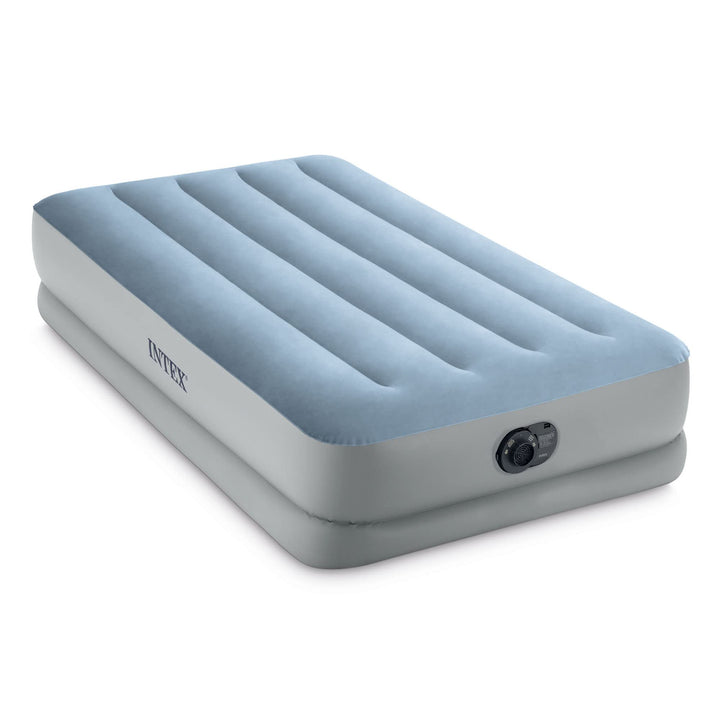 Intex Dura-Beam Plus Mid-Rise Luftmatratze: Fiber-Tech – Twin Size – Integrierte USB-Elektropumpe –