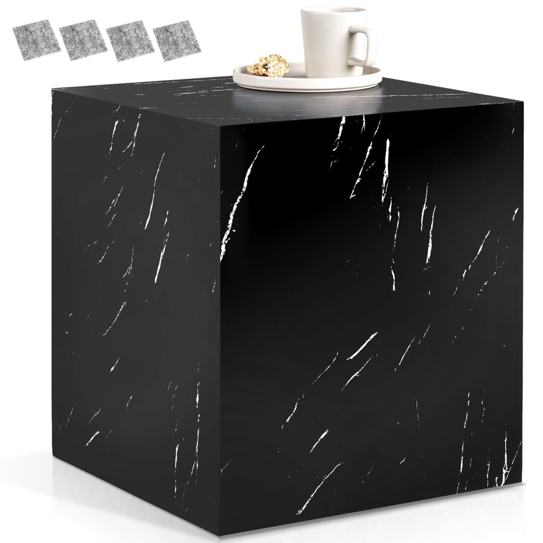 tectake® Couchtisch in Marmor Optik, Beistelltisch, moderner Wohnzimmertisch, Sofatisch, Tisch Wohnz