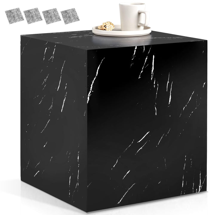tectake® Couchtisch in Marmor Optik, Beistelltisch, moderner Wohnzimmertisch, Sofatisch, Tisch Wohnz