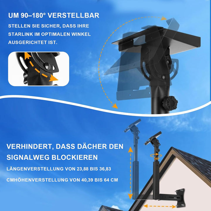 Starlink Halterung, 360° Verstellbare Starlink Gen 3,