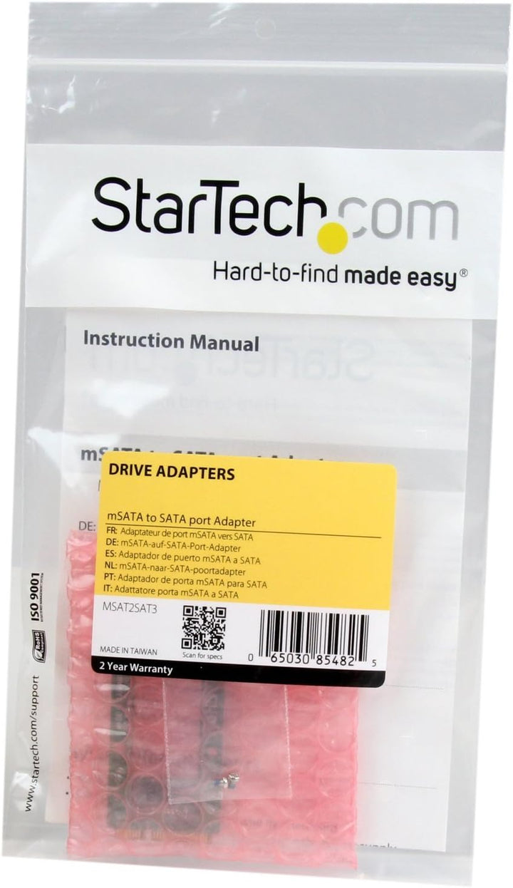 StarTech.com mSATA auf SATA Festplatten / SSD Adapter - Mini Serial-ATA zu SATA Konverter - Festplat