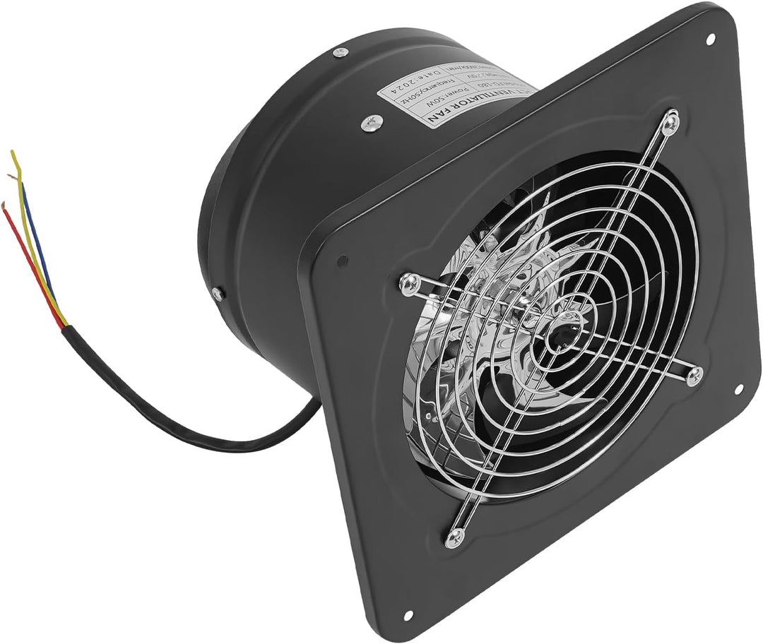 Badlüfter 180mm, Bad Lüfter Abluftventilator 2600 U/min, Leiser Betrieb, Küchenabluftventilator Wand