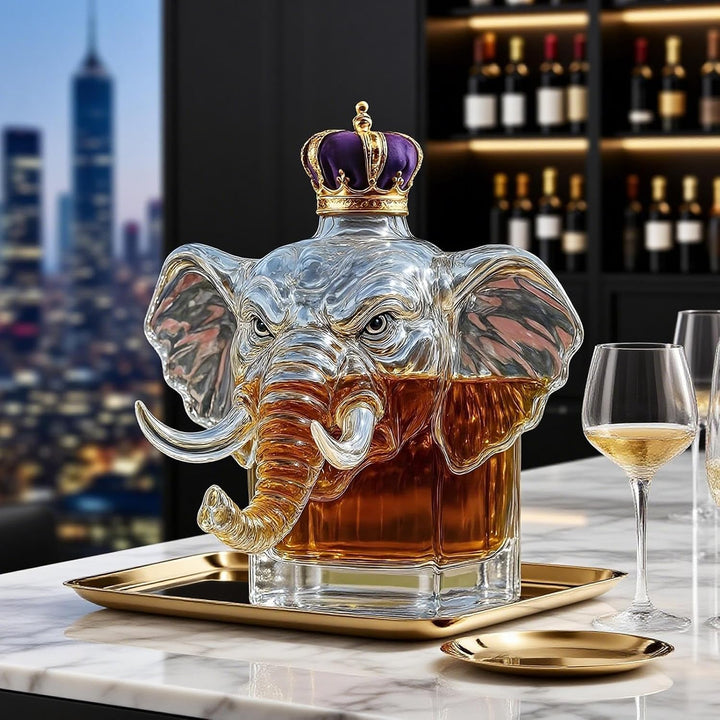 Tier Whiskyflaschen | Lustiges Tier Elefant Glas Whisky Flasche | Hochtransparenter Getränkebehälter