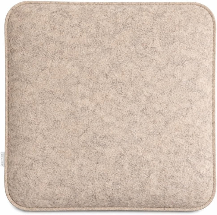 Brandsseller Sitzkissen Filz Eckig 4er Set 35x35x2 cm Stuhlkissen Sitzpolster Auflagen Taupe-Beige 4