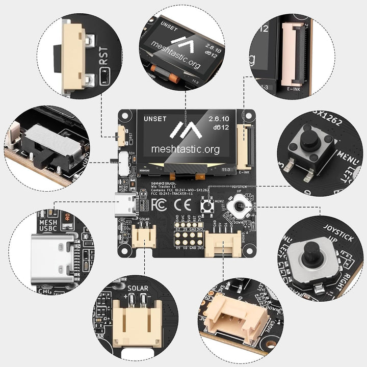 Wio Tracker L1 Board mit 3000mAh Akku – Wio SX1262 nRF52840 Modul Kit für AR duino Meshtastic LoRa,