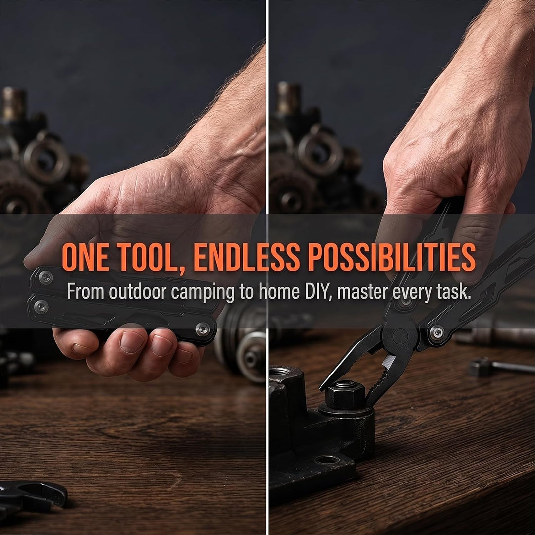 Ideal Swan 16-in-1 Multitool Edelstahl, Multitool Werkzeug mit Zange
