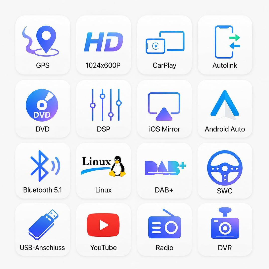 Erisin 9 Zoll 8-Kern 4GB RAM+64GB ROM Android 14 Autoradio Bluetooth mit GPS Navigation Für Skoda Oc