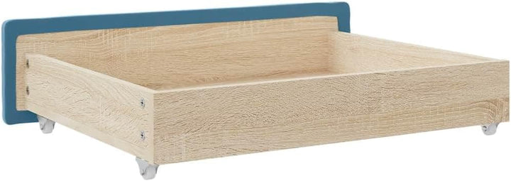 vidaXL Bettschubladen 2 Stk. Blau Holzwerkstoff und Samt, Blau