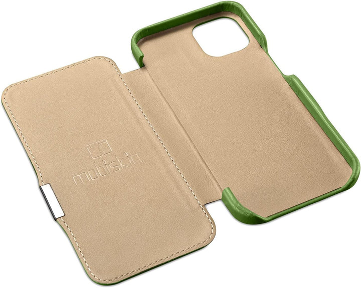 Hülle für iPhone 13 MINI (5,4"), Case mit Leder, Grün, Grün