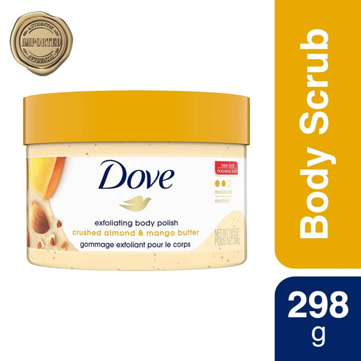 Dove Peeling-Peeling-Körperpolitur, Mandel und Mangobutter, 310 ml
