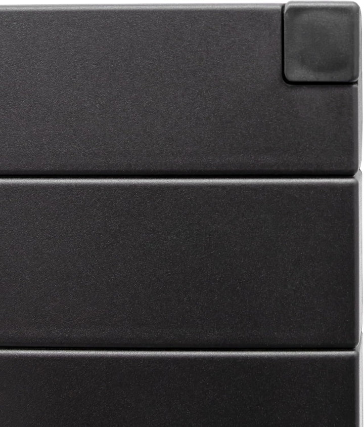 Kunststoff Beistelltisch Regal gross in anthrazit - 72 x 33 cm rechteckig / 3 Ebenen Anthrazit, rech