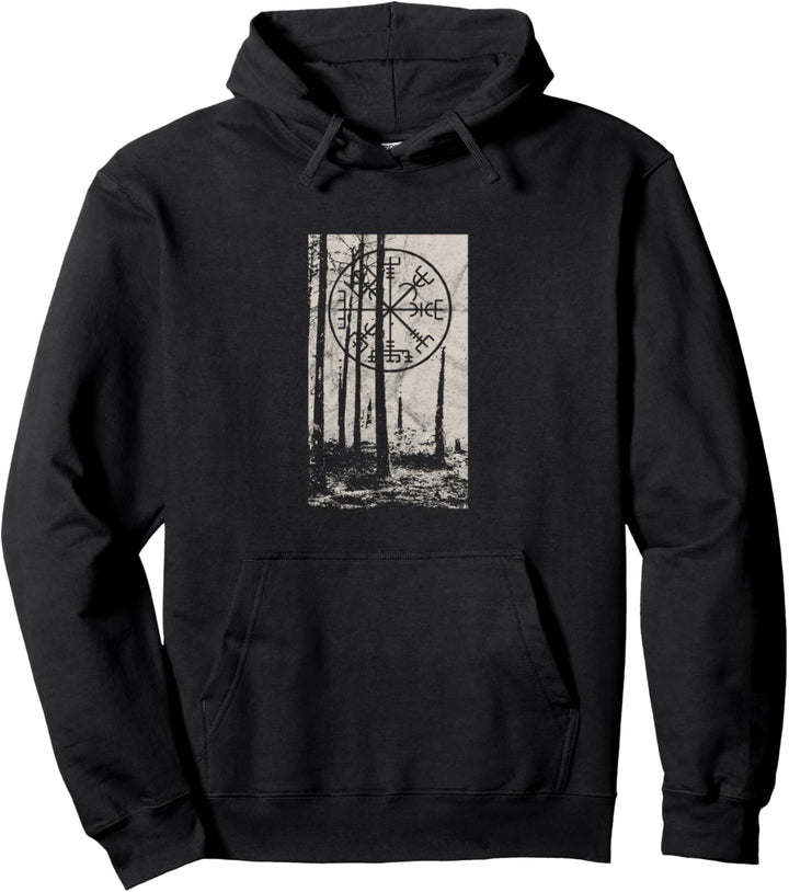 Norse Mythology Vegvisir Viking Compass Odin Wotan Warrior Pullover Hoodie
