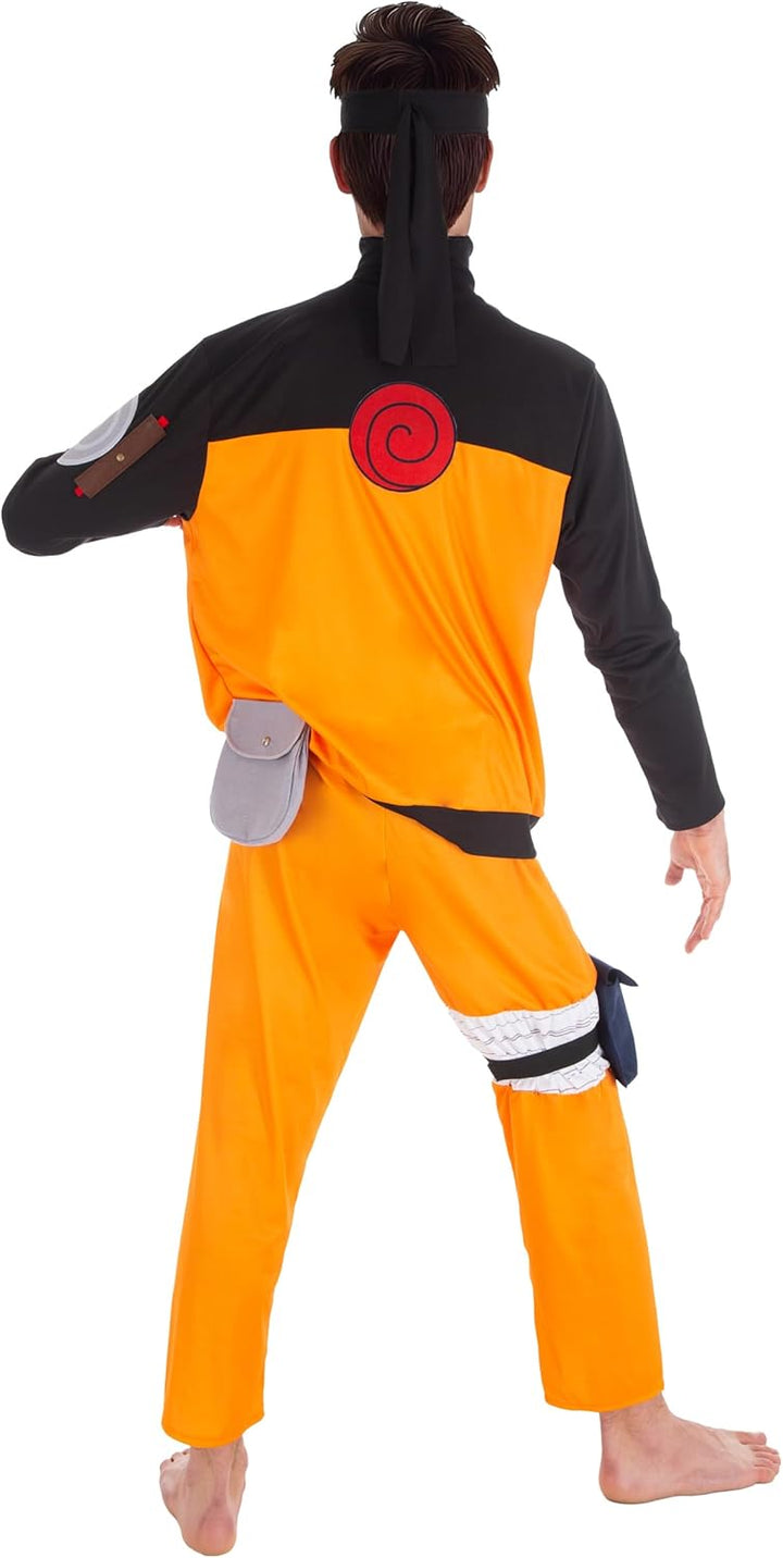Chaks Naruto-Kostüm für Herren Anime-Kostüm orange-schwarz S