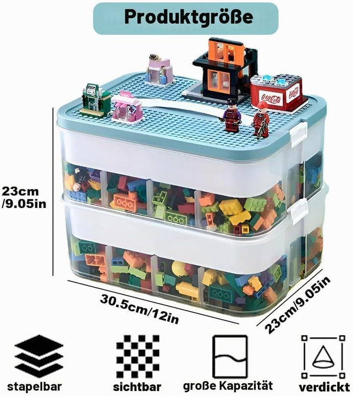 Aufbewahrungsbox für Lego Bausteine,Kisten Spielzeug Aufbewahrung mit Deckel,Sortierboxen Kleinteile