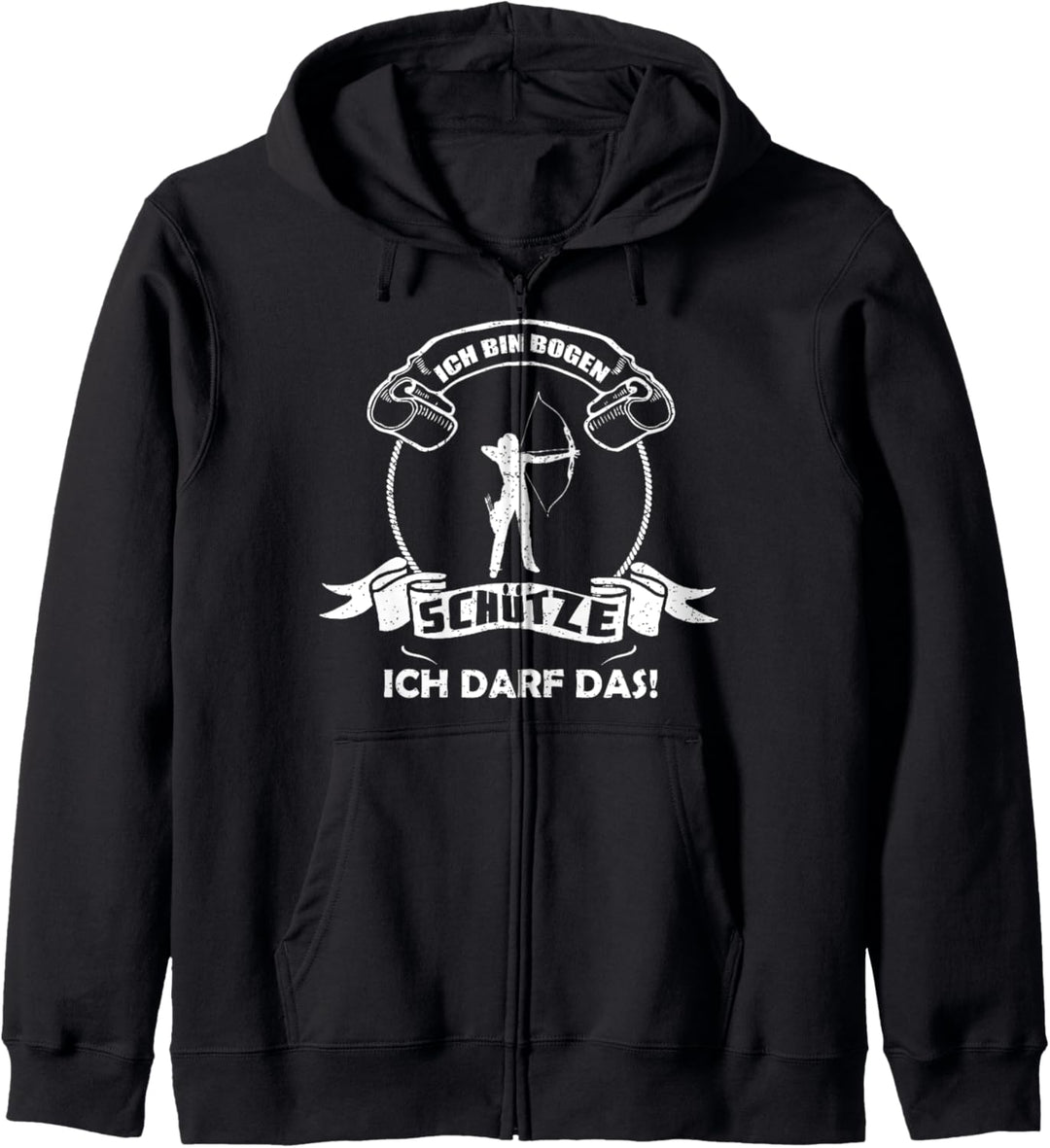 Bogenschiessen Spruch Ich Bin Bogenschütze Ich Darf Das Kapuzenjacke