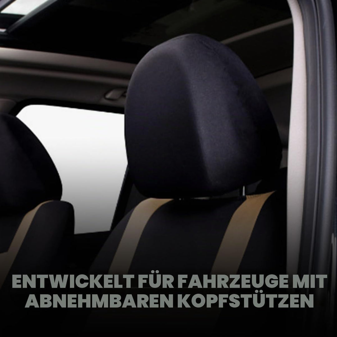JNNJ 9 Stück Autositzbezüge Kompletter Satz, Klassisch Autositzbezüge Sitzschoner Auto Schonbezug Au