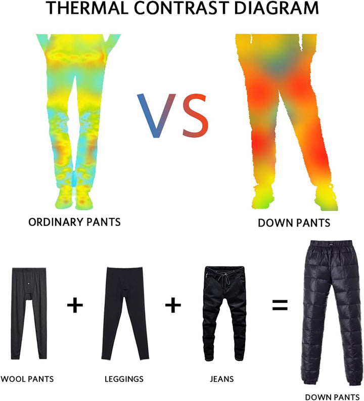 Tapasimme Damen Herren Winter Warme Gänse Daunenhose Ultraleichte Schneehose Kompressions-Daunenhose