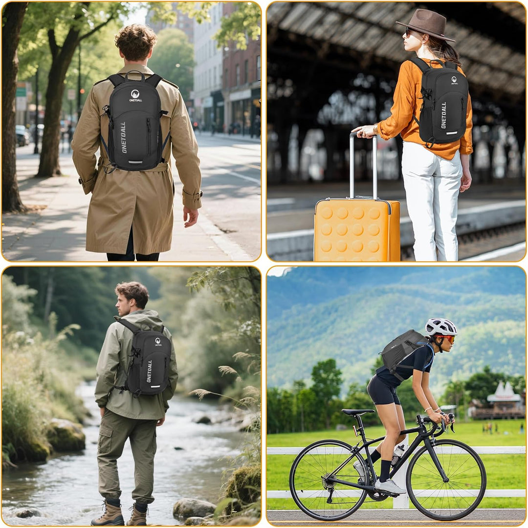 Wanderrucksack Damen, Diebstahlsicherer Tagesrucksack Damen, Wasserdichter Fahrrad Rucksack mit Rück