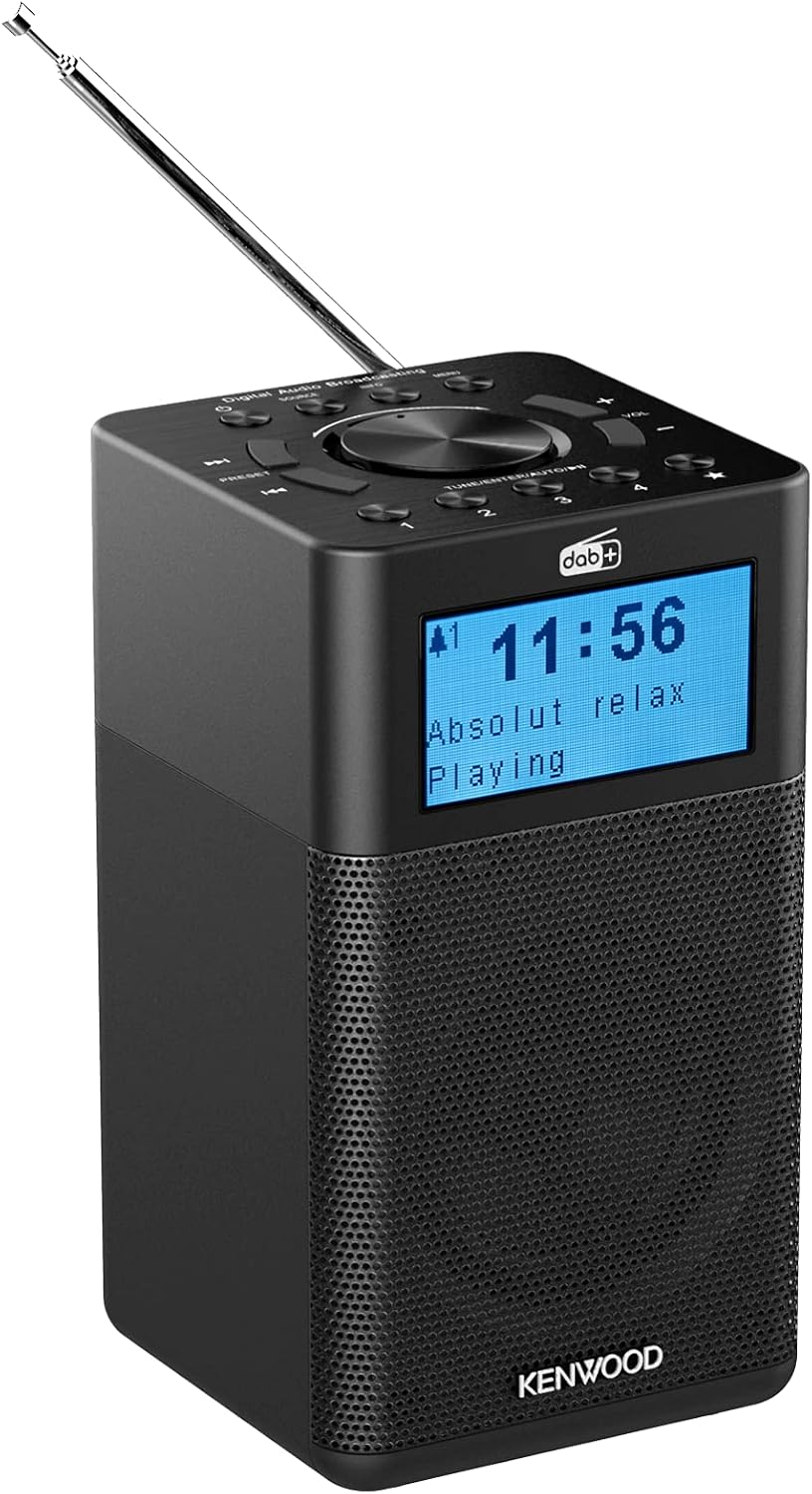 Kenwood CR-M10DAB-B Kompaktradio (DAB+, UKW, Bluetooth, Line-In, Kopfhöreranschluss, Weckfunktion, F