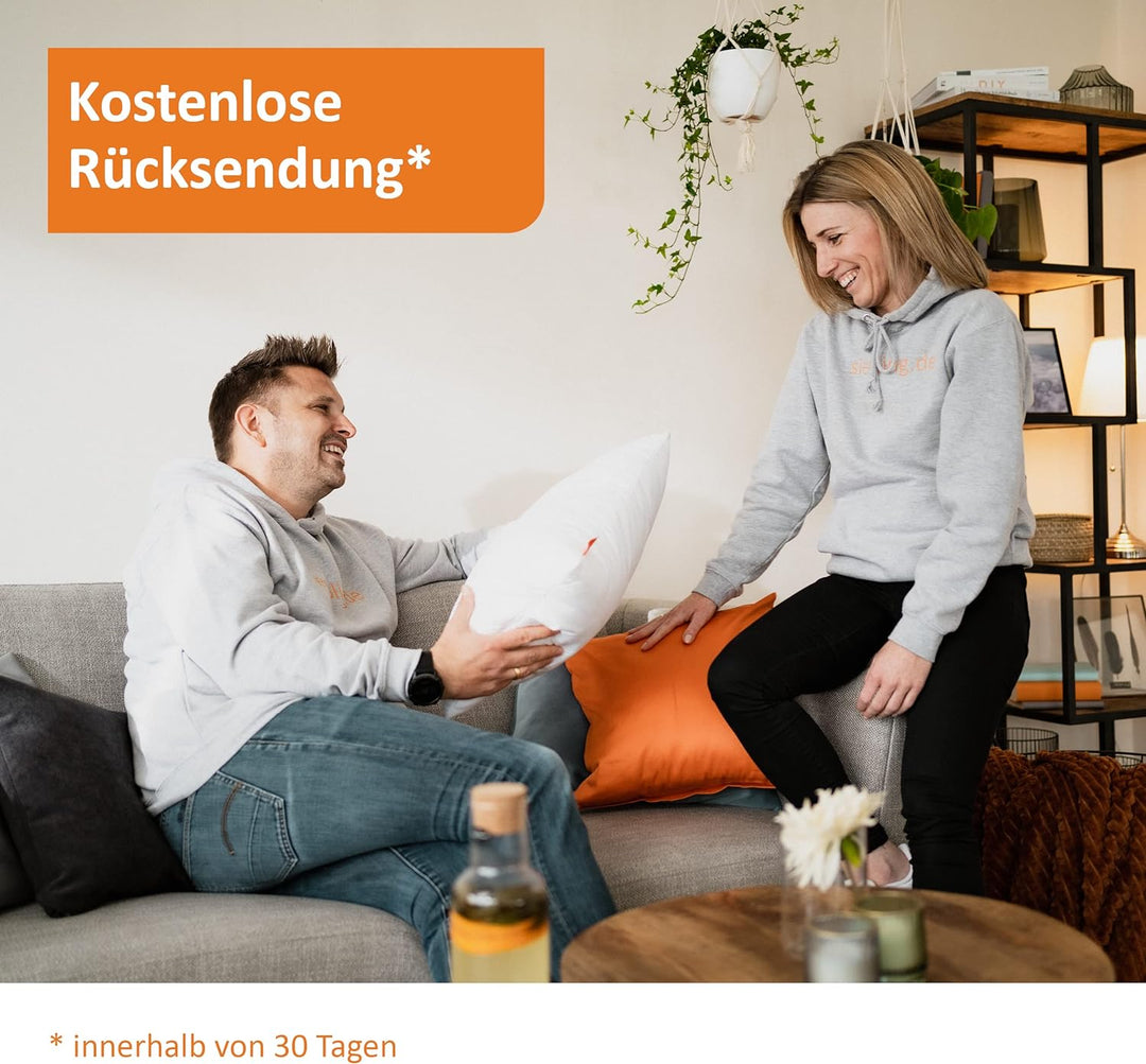 sleepling medium Bettdecke 155x220 Set mit Kissen 80x80, Bettzeug Ganzjahresdecke 155 x 220 + 80 x 8