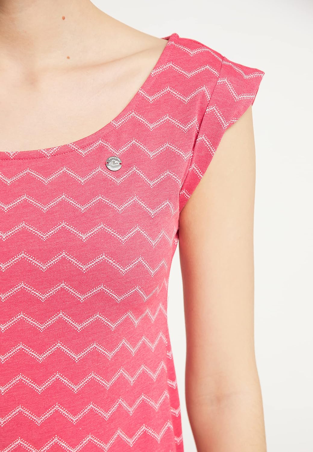 Ragwear TAGG Zig ZAG Damen Frauen Kurzarmkleid,Kleid,Freizeitkleid,Sommerkleid,Shirtkleid,Kurzarm,Ta