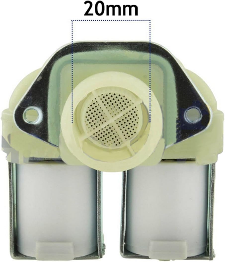 SPARES2GO Magnet-Kaltwasserventil für Hoover-Waschmaschine (Doppeleinlass, 2-Wege, 180º) – Einbaulis