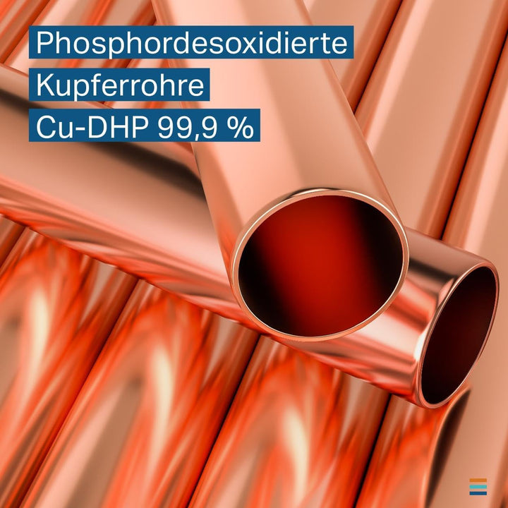 Idoneo Linea Kältemittelleitung 1/4” 3/8” 1/2” 5/8” Einzelrohr Kupferrohr isoliert (5/8", 16m) 5/8”