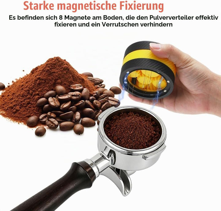 WDT Tool Espresso, Compatible with 58 mm Handle, Espresso Distributor with Planetary Spinning Gear D