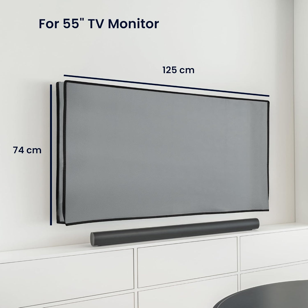 kwmobile 55" TV Abdeckung Indoor - Fernseher Hülle Bildschirmschutz Abdeckung - TV Bildschirm Staubs