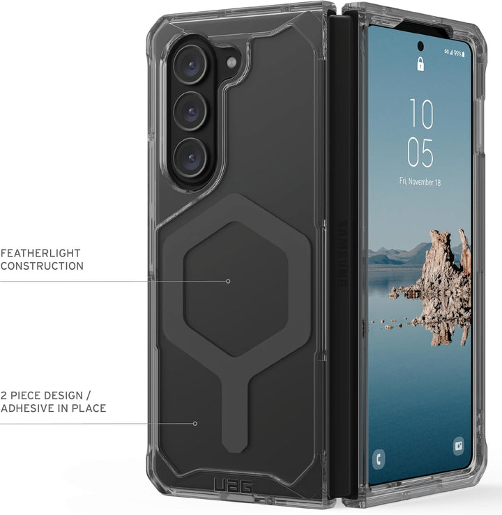 URBAN ARMOR GEAR UAG Schutzhülle für Samsung Galaxy Z Fold 5 (2023) Plyo Pro, grau/transparent [Made