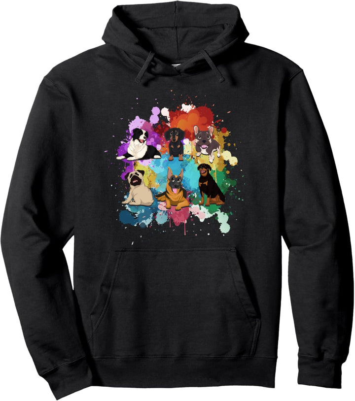 Hundehalter Haustier Hundebesitzer Buntes Hunde Pullover Hoodie