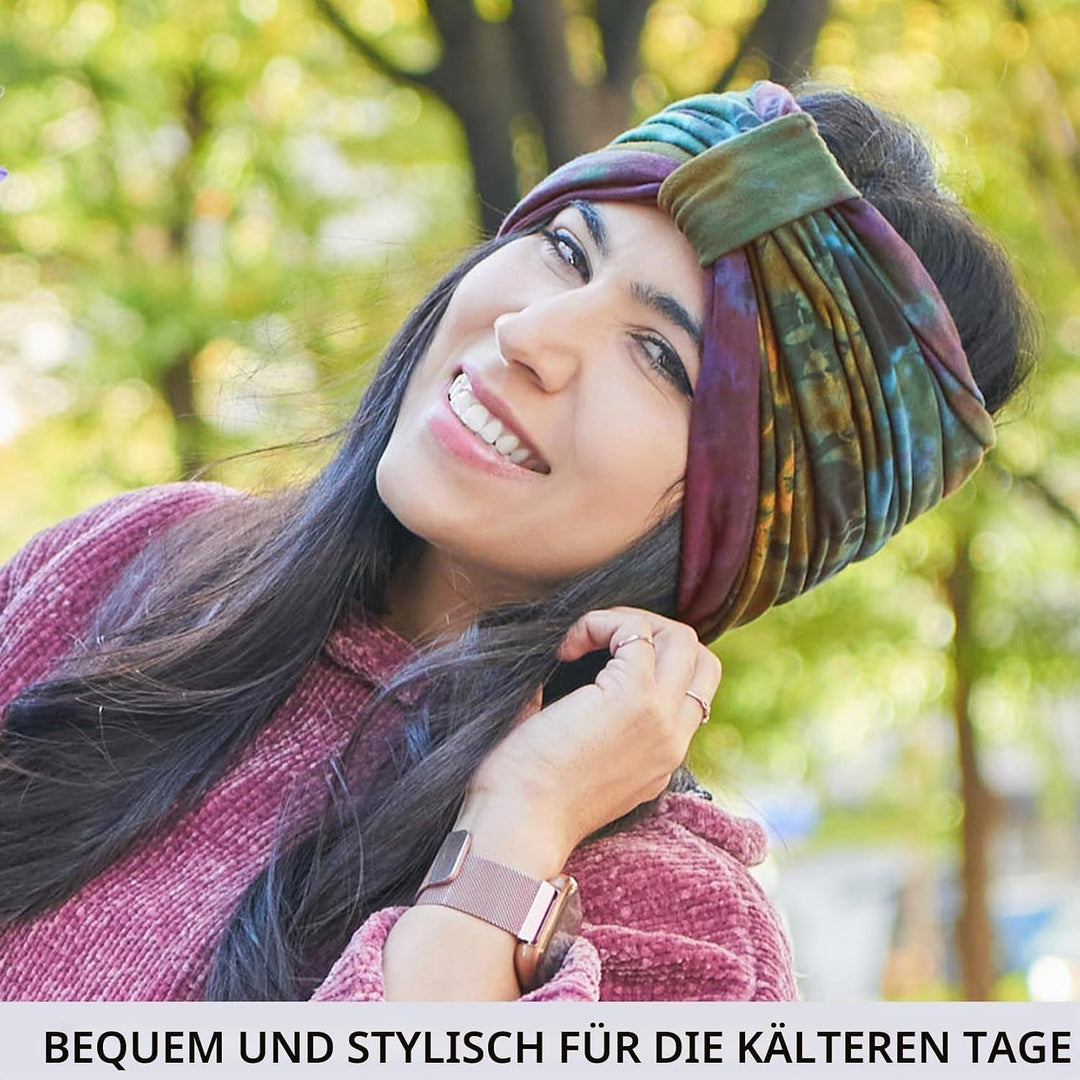 CHARM Tie Dye Stirnband Hippie Mode Elastisch Kopf Wickeln Abdeckung 60&
