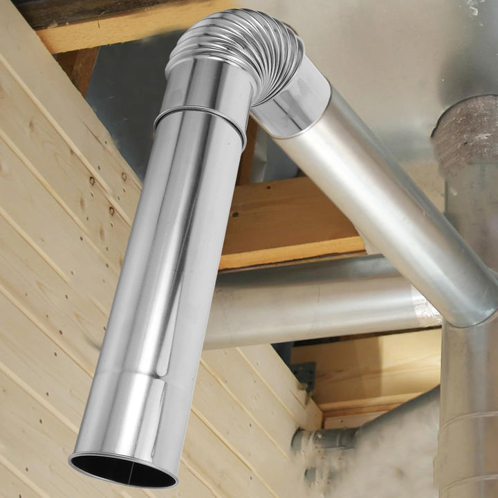 Edelstahl Ofenrohr Satz 60cm mit 90° Bogen Schornsteinverlängerung Ø 60mm für Zeltofen und Heizgerät