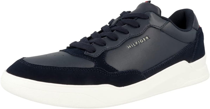 Tommy Hilfiger Herren Cupsole Sneaker Elevated Cupsole Leather Mix Schuhe 40 EU Desert Sky, 40 EU De