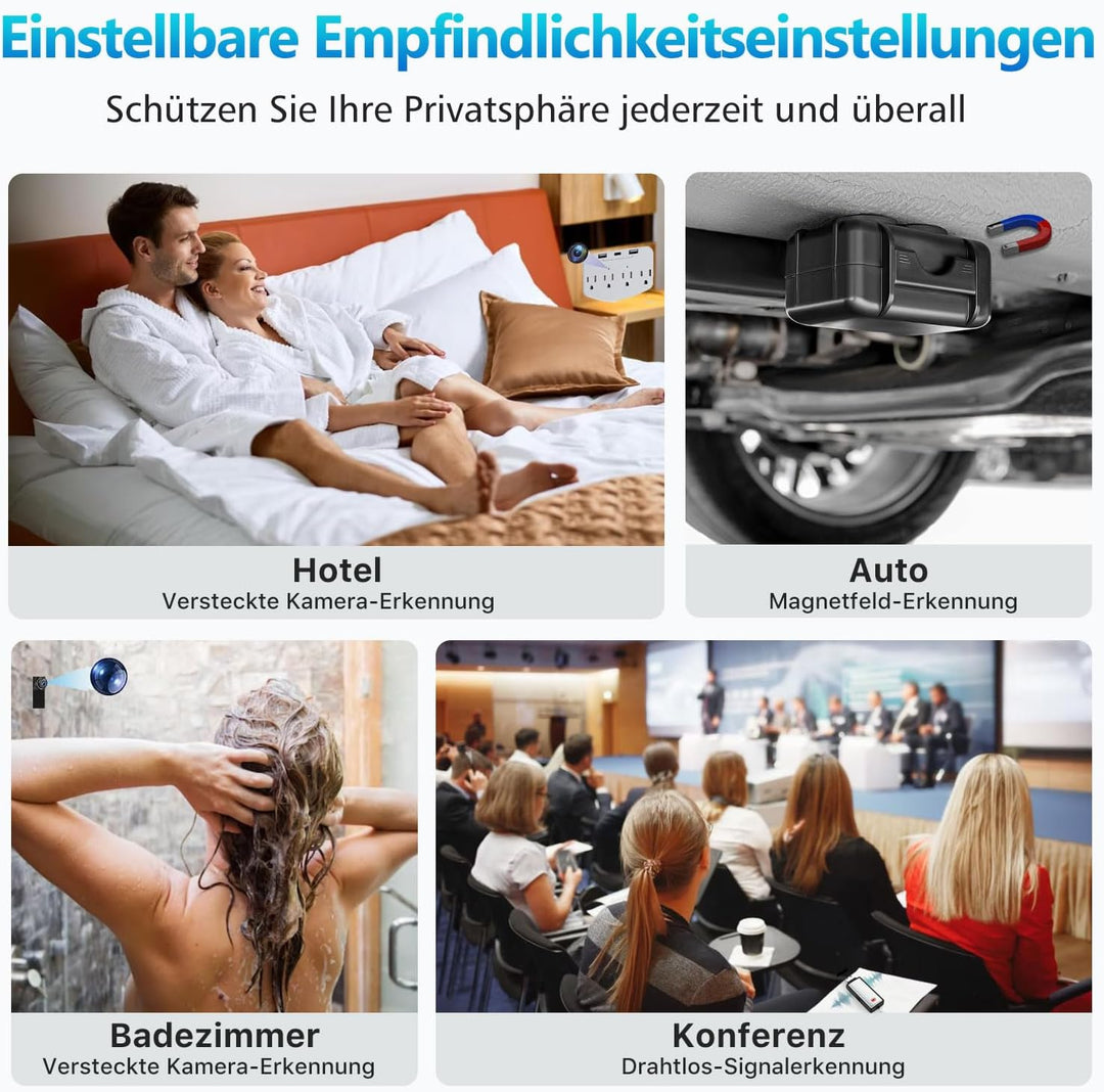 JMDHKK Multifunktionaler Privatschutz: Verborgene Kamera Detektor, Magnetischer GPS-Tracker Finder,