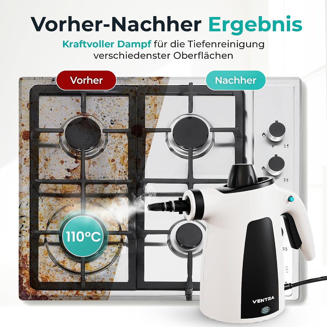 VENTRA® 15-teilig Dampfreiniger – Handdampfreiniger – 3.5 Bar