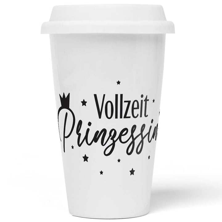 JUNIWORDS To-Go Becher mit Deckel, Vollzeit Prinzessin