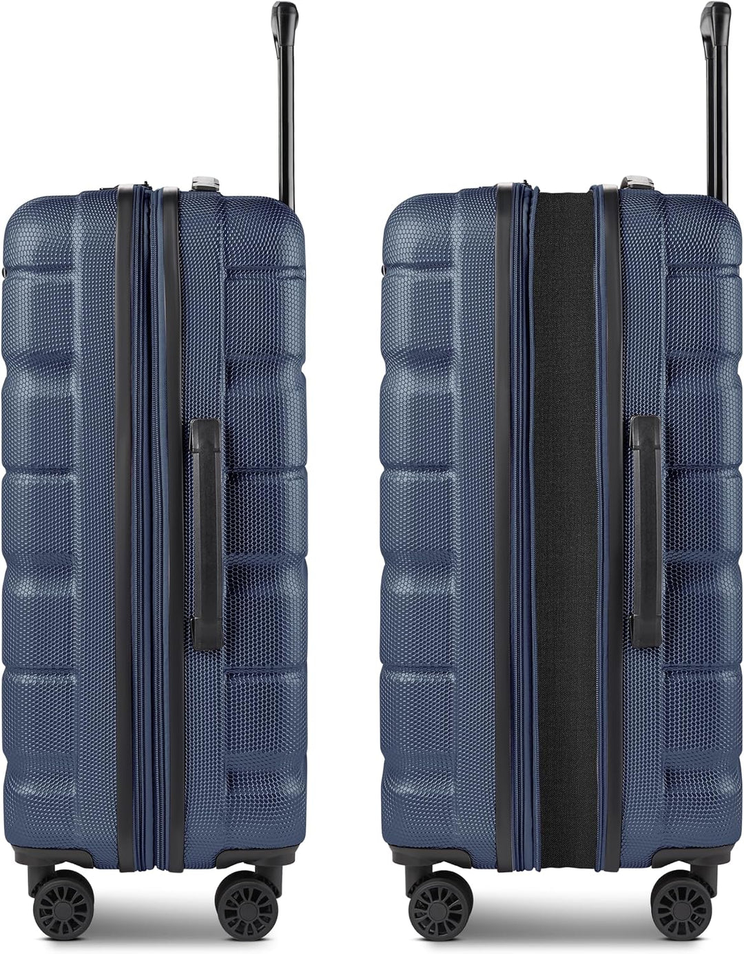 Franky Munich 4.0 Koffer Set | Trolley Hartgepäck - Handgepäck Koffer mit 4 Rollen Einer Dehnfalte,